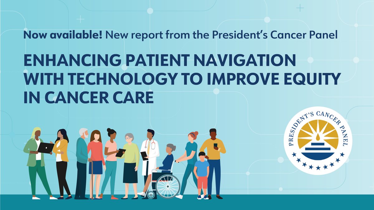 President's Cancer Panel (@prescancerpanel) on Twitter photo 📢JUST RELEASED: Our latest report to <a href="/POTUS/">President Donald J. Trump</a> presents 4 priorities for the effective & responsible use of #Tech4CancerNavigation to improve equity in cancer care! Read the full report here: go.nih.gov/Z63X1mU 📢JUST RELEASED: Our latest report to <a href="/POTUS/">President Donald J. Trump</a> presents 4 priorities for the effective & responsible use of #Tech4CancerNavigation to improve equity in cancer care! Read the full report here: go.nih.gov/Z63X1mU