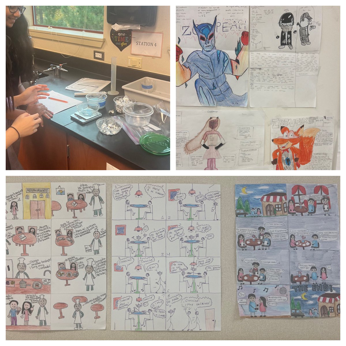 Fun things happening in the B building on this blustery Thursday block day.