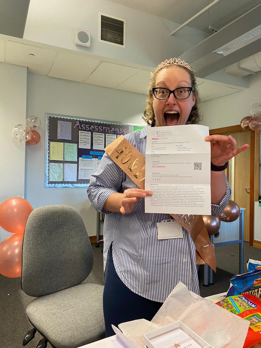 Another day, another surprise party. Mrs F could get used to this. Turning 40 maybe isn’t so bad after all. Could my work besties BE any better?? Feeling loved by my Valley family ❤️❤️ <a href="/ClydeValleyHS/">Clyde Valley High School</a> <a href="/music_cvhs/">Clyde Valley Music</a> #40&amp;fabulous #loved #friends #dreamteam