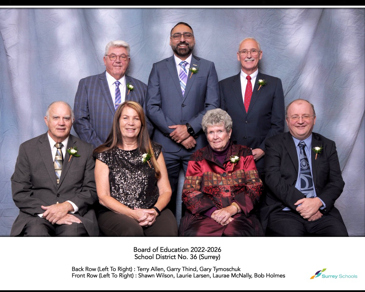 I was elected to serve as the new <a href="/Surrey_Schools/">Surrey Schools</a> Board Chair last night. Thank you to past Chair <a href="/LaurieLarsen36/">Laurie Larsen</a>  for her many years of strong leadership &amp; guidance to our board. I appreciate the support of my colleagues for my new role. <a href="/gpthind/">Garry Thind</a> <a href="/BobHolmesSD36/">Bob Holmes</a> <a href="/mcnally_laurae/">mcnally_laurae</a>