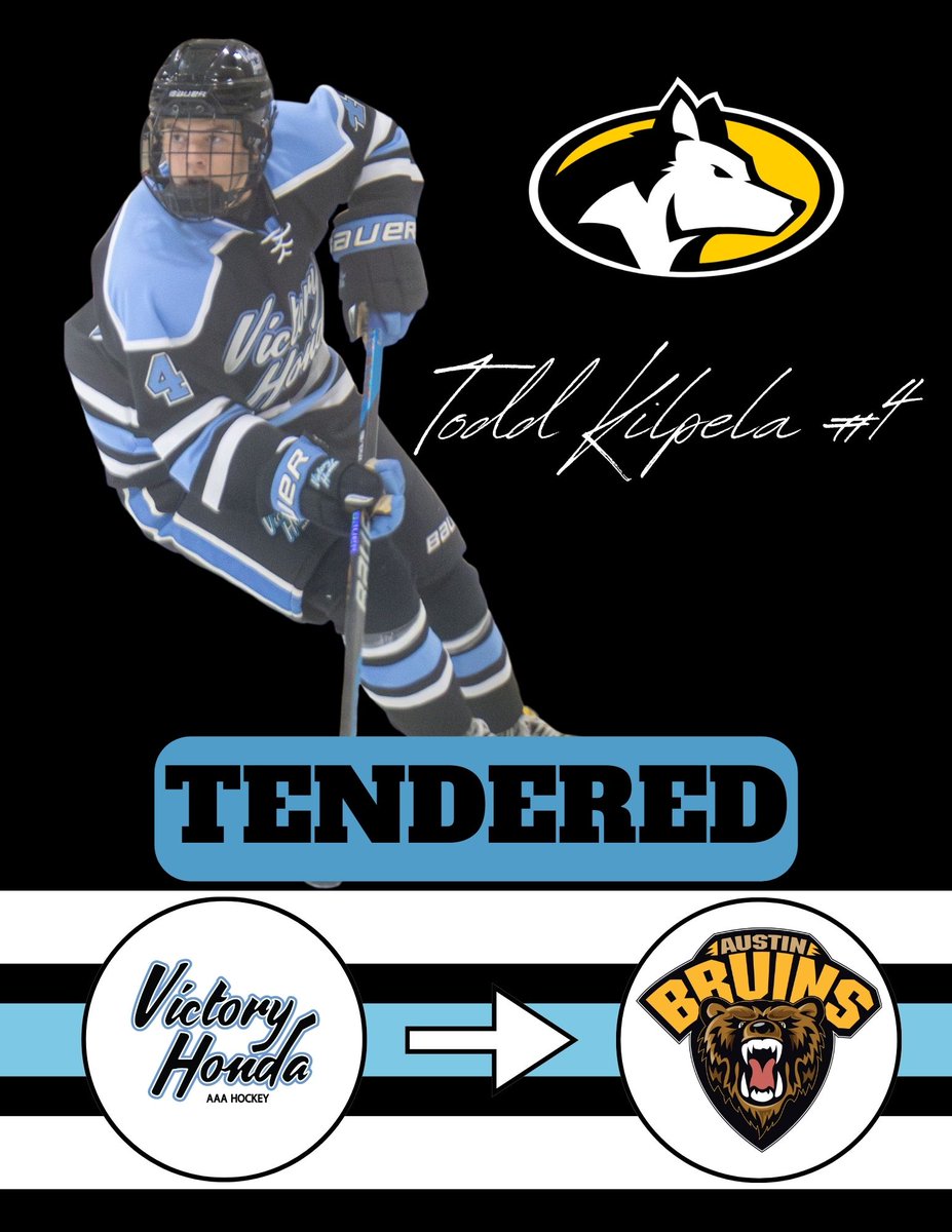 RealVHHockey's tweet photo. Congratulations to Royce and Todd on their Tender agreements 

Royce Pietila- Bismarck Bobcats (NAHL)
Todd Kilpela- Austin Bruins (NAHL) https://t.co/634DFwCfuZ