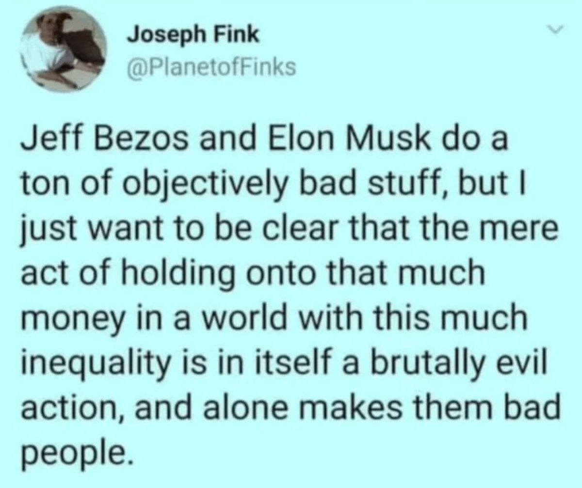 mcsquared34's tweet image. Billionaires should not exist and would not exist in a free and democratic society.