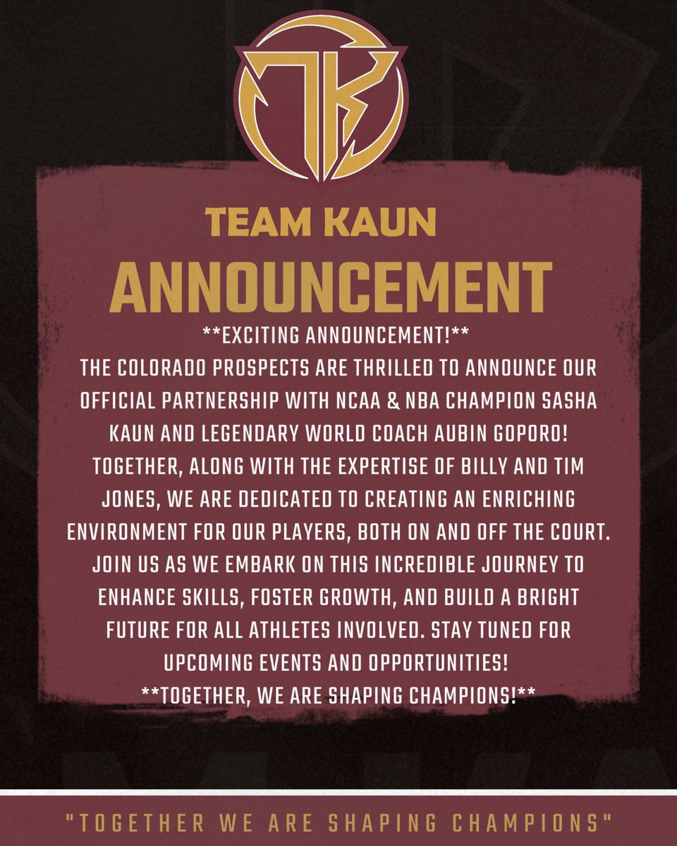 Team Kaun (@teamkaun) on Twitter photo 🚨‼️ Major Announcment!! #gotime #TeamKaun #AAU #exposure #recruitlooks 🚨‼️ Major Announcment!! #gotime #TeamKaun #AAU #exposure #recruitlooks