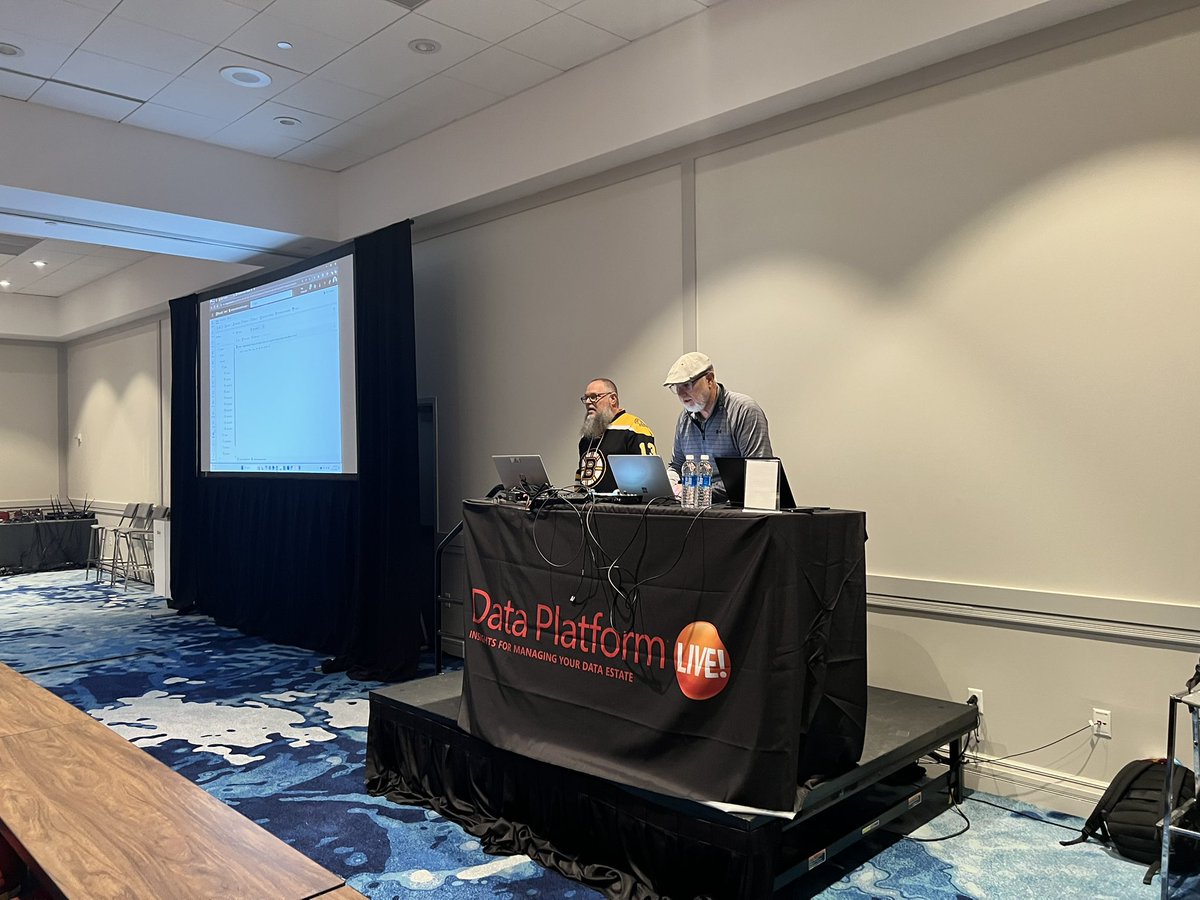 SQLBalls's tweet photo. I AM A BAD INFLUENCE @BuckWoodyMSFT TYPING IN A DEMO!! #MicrosoftFabric #FabricSQLDB @AzureSQL # Live360 #MSIgnite #Copilot https://t.co/KCK7AvWDbe