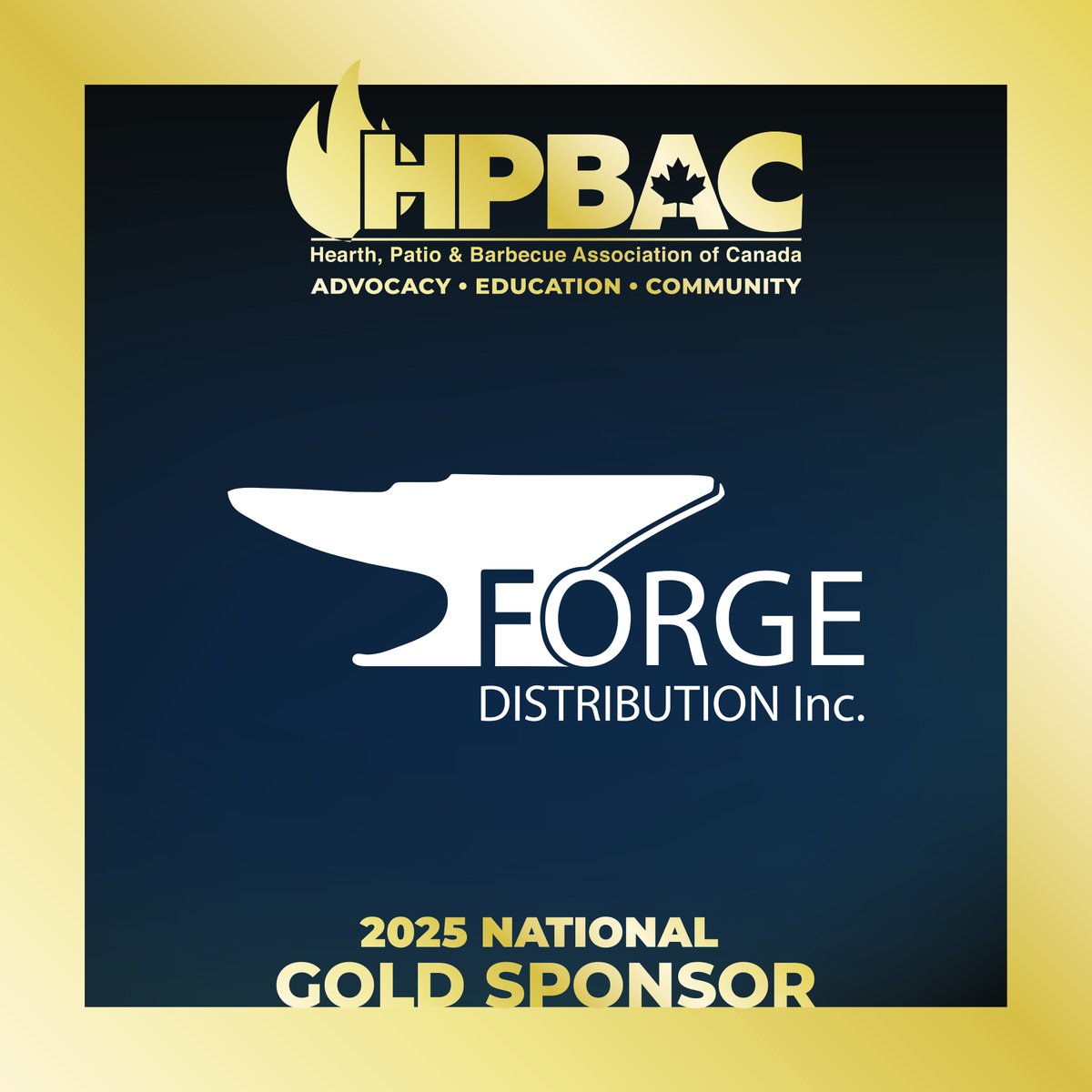 We are delighted to announce <a href="/Forge_Distr/">Forge Distribution</a> as a 2025 Gold Sponsor! Thank you for your commitment to supporting our mission. Welcome aboard, Forge! #HPBAC #ForgeDistributionI #SponsorLove