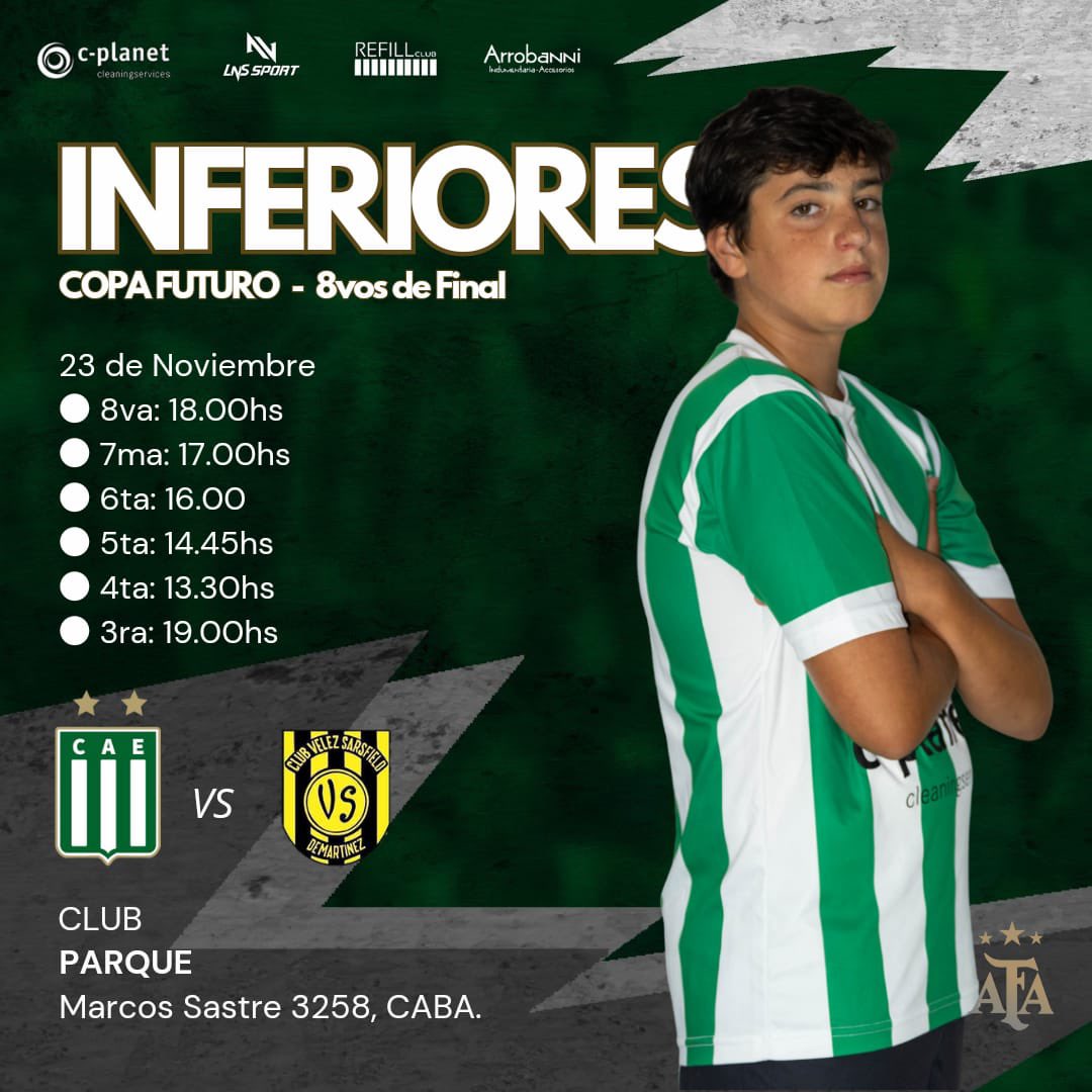 ⚽🇳🇬 ¡Arranca la Copa Futuro!

▶️ Se dispustará de 3ra a 8va División.

▶️ Recibimos a Vélez de Martínez por los Octavos de Final.

▶️ La jornada arrancará a las 13.30hs.

¡VAMOS LOS PIBES!

💚 #ArribaExcursionistas 
🤍 #ElFutsalDelBajoBelgrano