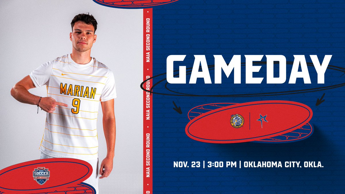 Marian Knights (@muknights) on Twitter photo ⚽️| GAMEDAY
First-ever trip to the NAIA National Tournament, let's make it a long one!
<a href="/MarianMSOC/">Marian University Men's Soccer</a> takes on Oklahoma City University in the NAIA Second Round Today at 3 PM! ⚽️| GAMEDAY
First-ever trip to the NAIA National Tournament, let's make it a long one!
<a href="/MarianMSOC/">Marian University Men's Soccer</a> takes on Oklahoma City University in the NAIA Second Round Today at 3 PM!