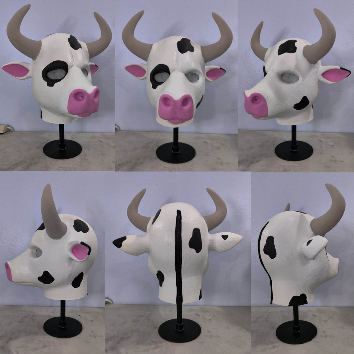 NobleGalacticAD's tweet photo. BLACK FRIDAY/WEEKEND BULL HOOD SALE
25% off QUOTED Bull hood price. (plus shipping)

Rubber Bull Hood Price: 400+ Canadian Dollar (Minus sale of 25%) Plus shipping

(Pure Black hoods are 400 Canadian Dollar).
(Painted Bull Hoods tend to range from 450 to 550 Canadian Dollar depending on pattern complexity).

If interested, Please DM me.

(Bull Mask being worn, picture credit: @HardBoyATL on X/Twitter 
or on Bluesky:
https://t.co/t0j5KudDnL )