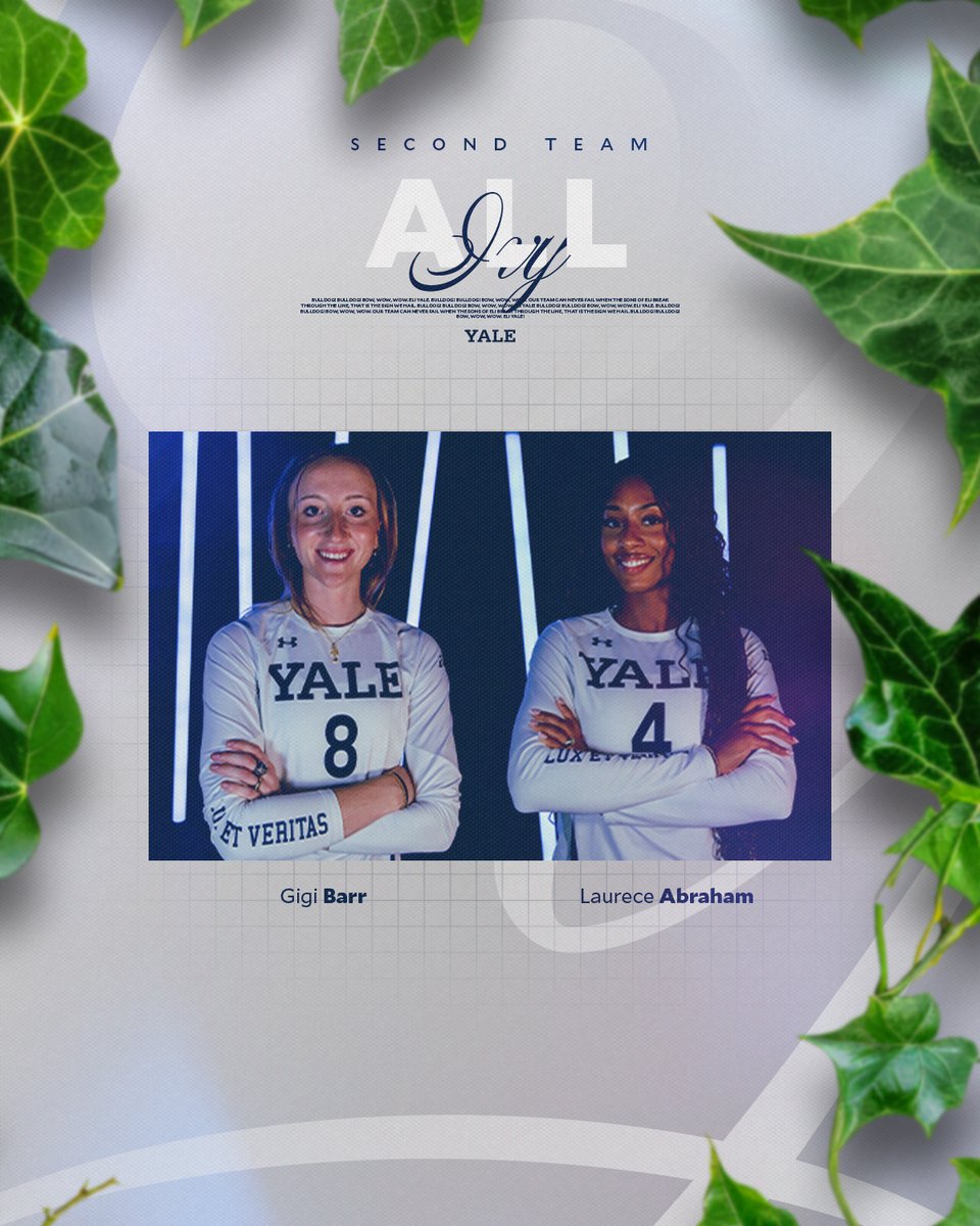 YaleVolleyball's tweet photo. Our All-Ivy superstars 🌿⭐️

📰 https://t.co/NWg01NsHbb

#ThisIsYale https://t.co/B1ymhgqq7S