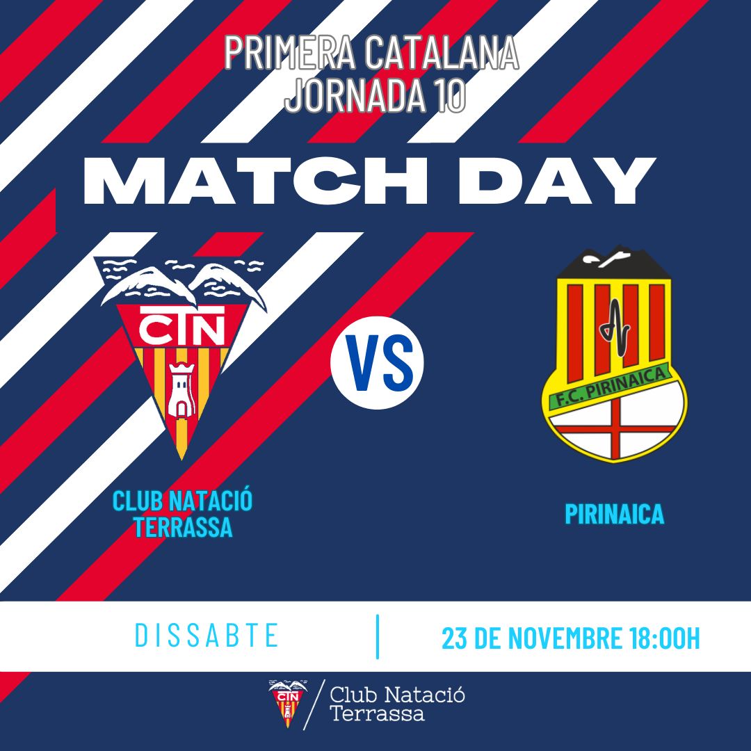 📣 Aquest cap de setmana el 🅿🆁🅸🅼🅴🆁 🅴🆀🆄🅸🅿 juga contra el  <a href="/FCPirinaica/">F.C. Pirinaica</a> al nostre camp. 

📆  23 de novembre 

🏟️ Club Natació Terrassa 

🕛 18:00h

Vinga Natació!!! 

@cnterrassa_oficial
@oksofas_es
#futbol11