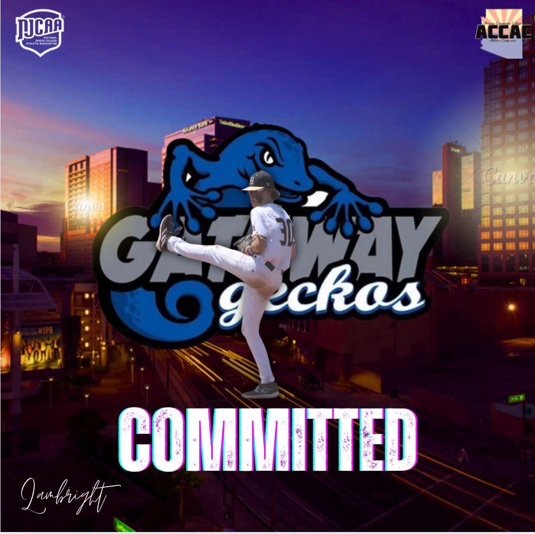 I would like to announce my verbal commitment to gateway cc to continue my academic and athletic career.  Thank you coaches, friends, and family. Go geckos 🦎