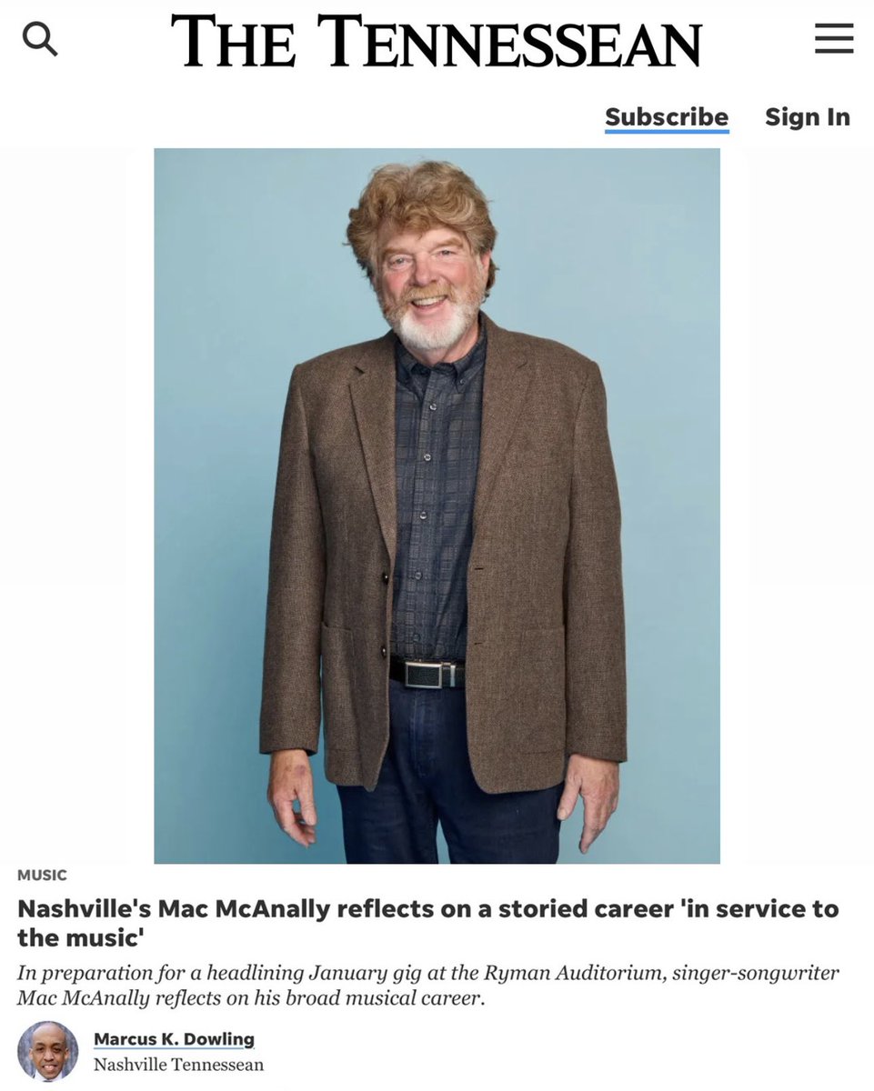 Mac McAnally (@macmcanally) on Twitter photo “Developing a style that inspires a way of life allows the music you make to be its own best reward.”
-mm
Read more on The <a href="/Tennessean/">Tennessean</a>. tinyurl.com/4hc55crc “Developing a style that inspires a way of life allows the music you make to be its own best reward.”
-mm
Read more on The <a href="/Tennessean/">Tennessean</a>. tinyurl.com/4hc55crc