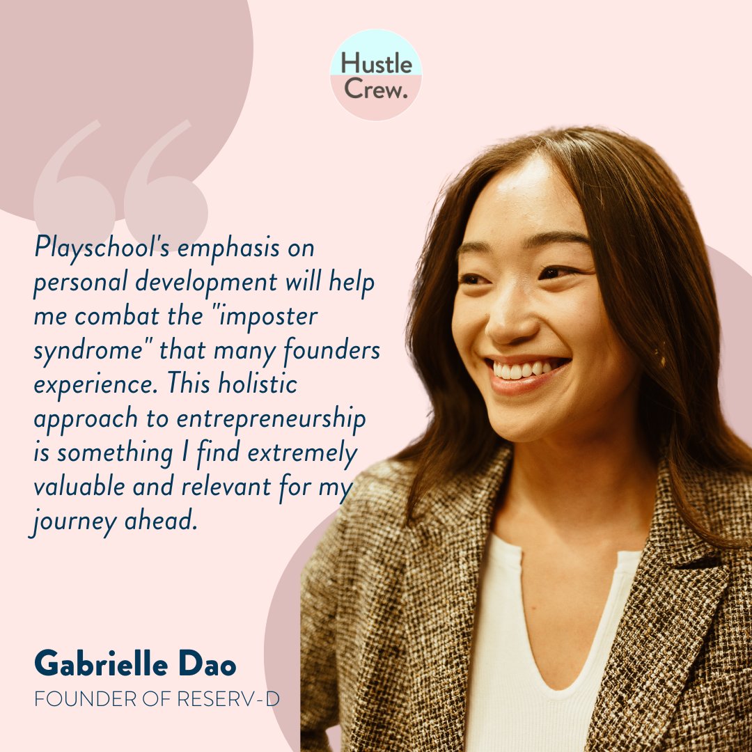 Gabrielle, Founder of Reserv-D, shares how Playschool's unique focus on holistic entrepreneurship and personal development gave her the tools to overcome imposter syndrome and embrace her journey with renewed confidence.