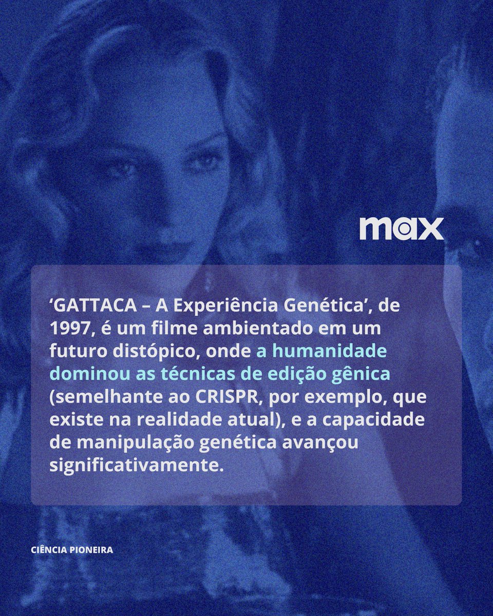 Com um elenco de peso, incluindo Uma Thurman, Jude Law e Ethan Hawke, 'GATTACA – A Experiência Genética' (1997) oferece uma reflexão profunda sobre edição gênica e questões éticas. A recomendação de hoje vem do nosso gerente de programas científicos, Marcelo Moura. 
O filme está