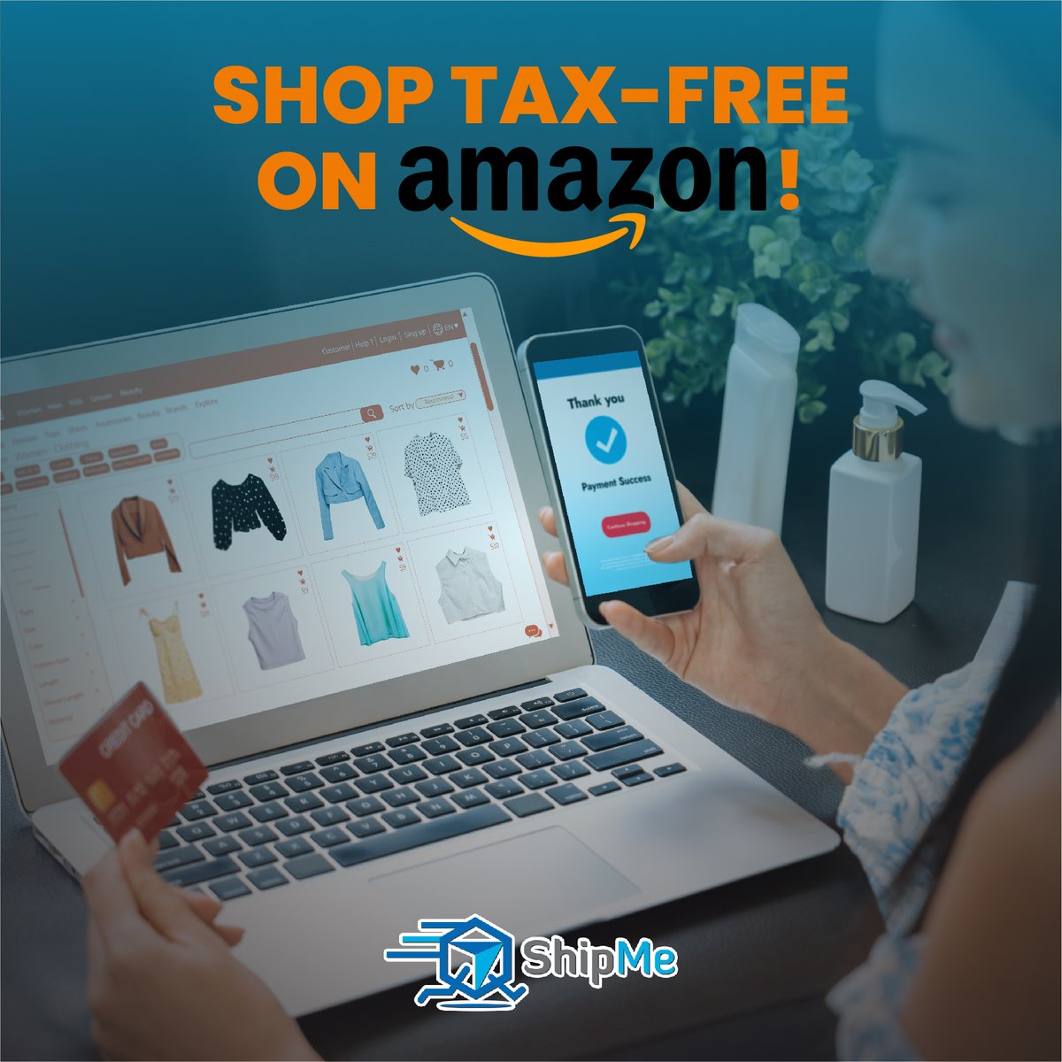 ShipMeCompany's tweet photo. Why pay more when you don’t have to? 📦✨ 

With ShipMe’s tax-free shipping address, you can shop on Amazon without those extra taxes at checkout. 

*Conditions Apply 

Disclaimer: This does not apply to Jamaican GCT charged when packages arrive in Jamaica for clearance. https://t.co/HUqZcyzJMn
