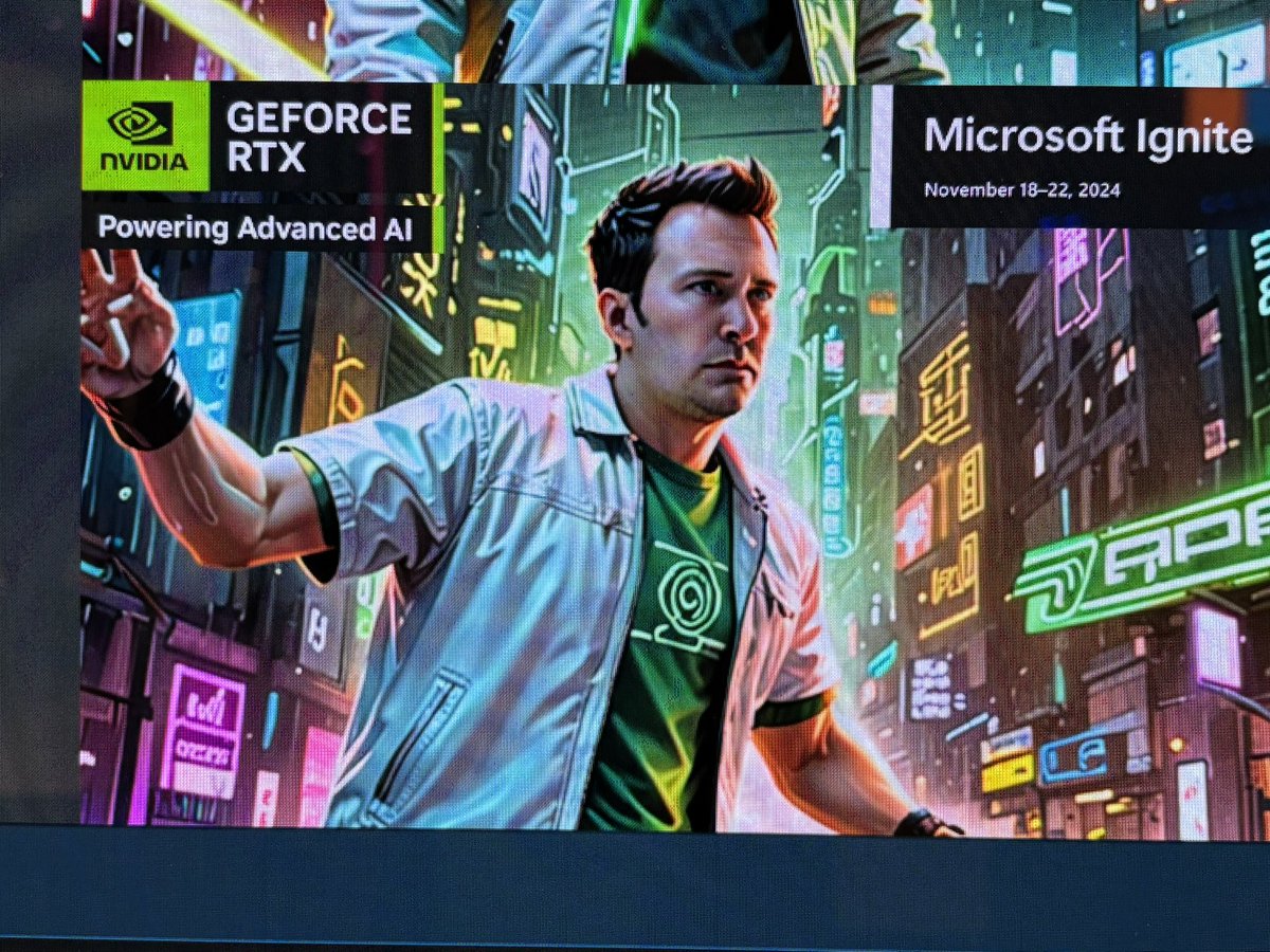 Yo check out my arms!! AI making me want to try harder in gym times.<a href="/nvidia/">NVIDIA</a> <a href="/SterlingComp/">Sterling</a> #MSIgnite