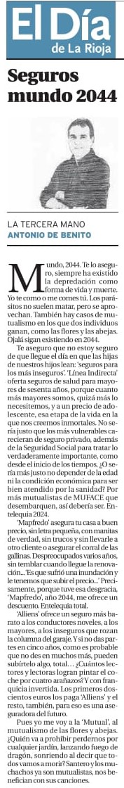 Seguros Mundo 2024 La Tercera Mano, hoy en El Día de La Rioja. eldiadelarioja.promecal.es/Publicacion/11…