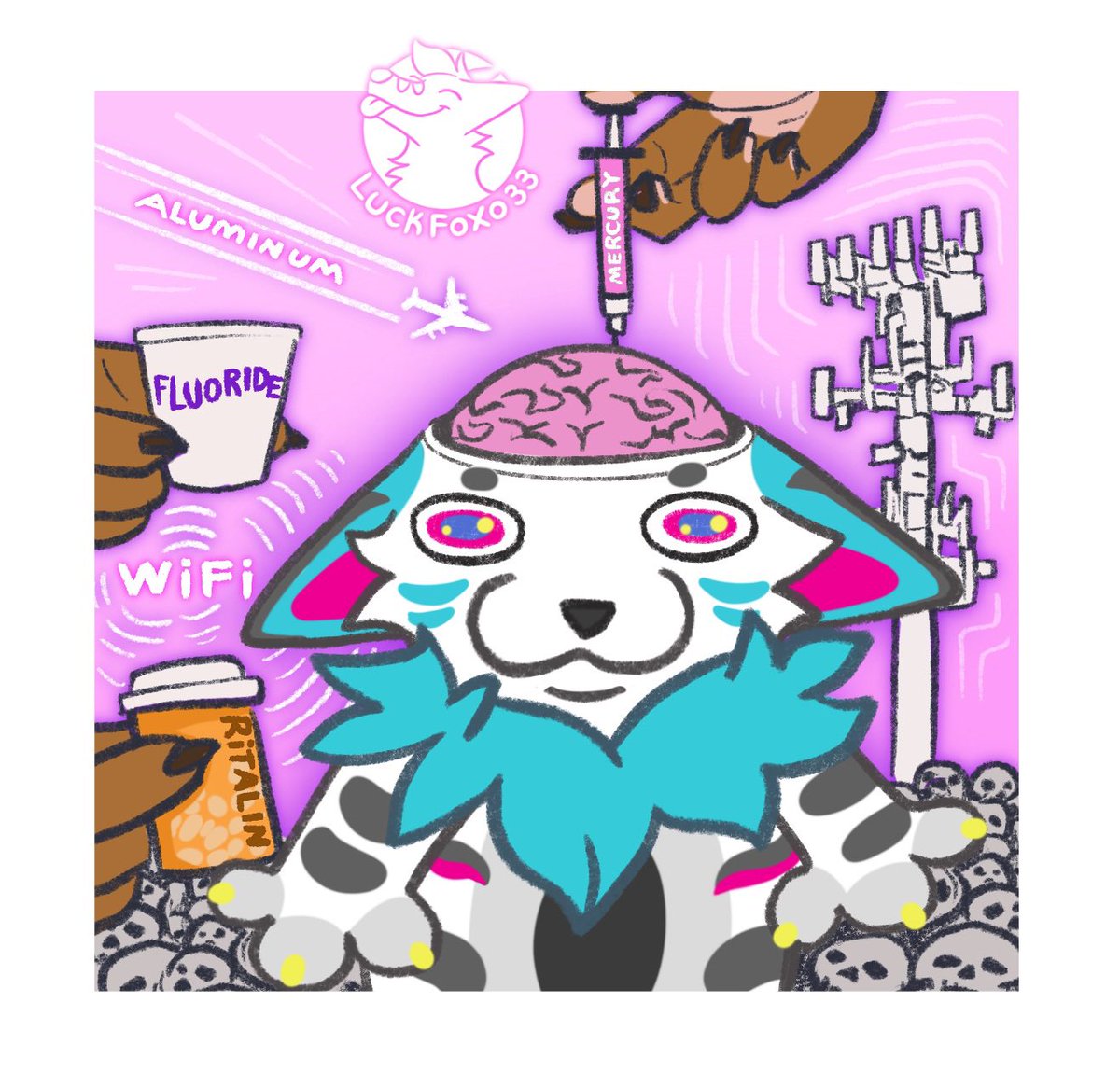 When you cant eat dinner without youtube. 🎨<a href="/LuckFoxo33/">LuckFoxo33 Art 🇨🇦</a> #furryartwork