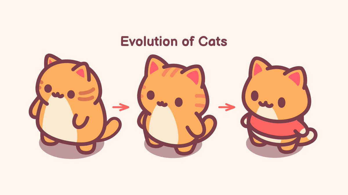Evolution of my main character: from a cute furball to the owner of a cat pizzeria! 🍕😺

#IndieGame #GameDev #IndieDev  #GameDevelopment #SoloDev #Gaming #Gamer #ScreenshotSaturday