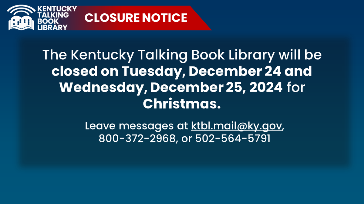 Kentucky Talking Book Library tweet media