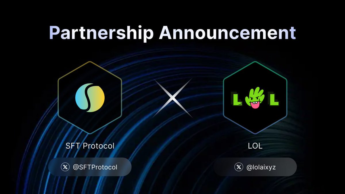 SFTProtocol's tweet photo. Celebrate Our Partnership | @SFTProtocol 🤝 @lolaixyz 🎉

💰 Rewards: 1,000 rSPD + 1,000,000 $LOL 

How to Join:

-Follow @SFTProtocol & @lolaixyz
-Like & RT this tweet
-Tag 3 friends
-Drop your SOL & ETH wallet address in the comments

⏰ The event lasts 72 hours, so join early for a chance to win!

#SFTProtocol #DePIN #Giveaway #Airdrop #Solana #Ethereum