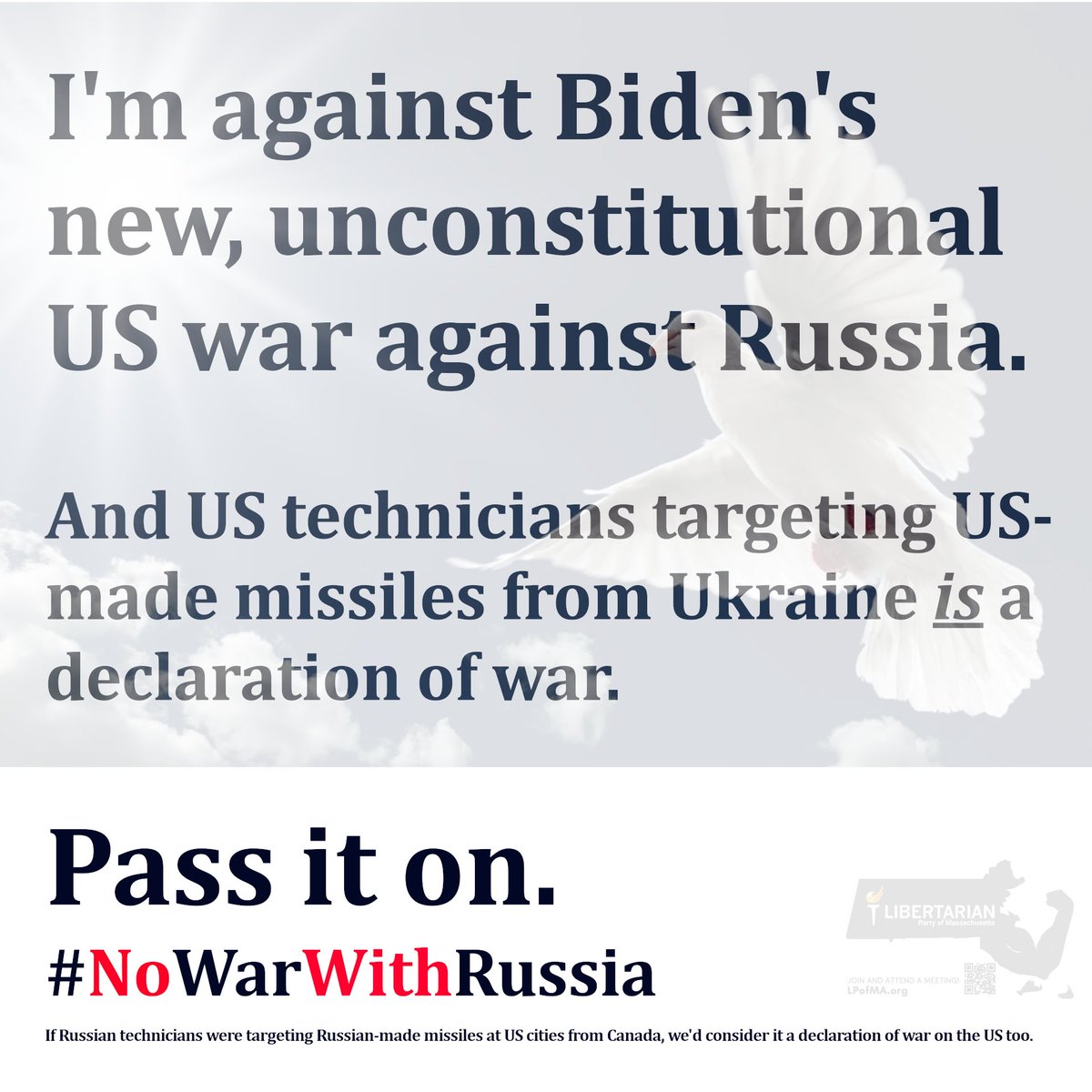 LPofMass's tweet image. #NoWarWithRussia