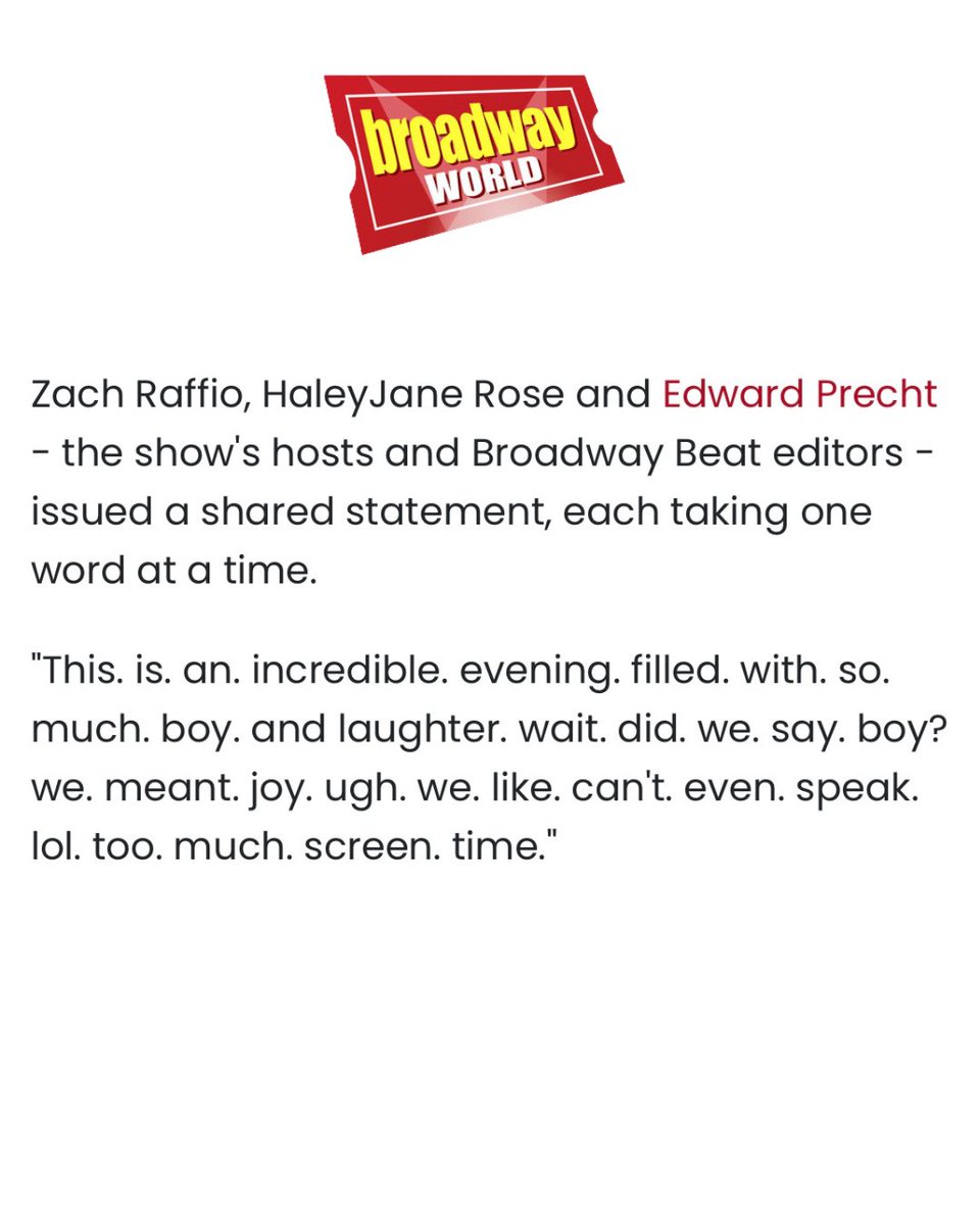 Thank you BroadwayWorld for featuring our upcoming live show in your Off-Broadway section, where Adam Driver lives
