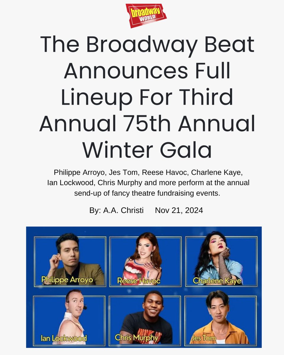 BwayBeatNews's tweet photo. Thank you BroadwayWorld for featuring our upcoming live show in your Off-Broadway section, where Adam Driver lives https://t.co/U2Tz3O5vF0