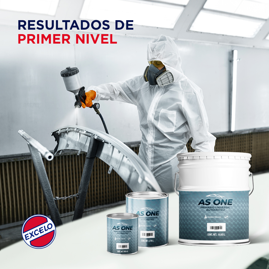 SWautomotiveMx's tweet image. El primario universal automotriz AS ONE de Excelo tiene resistencia a la corrosión y ofrece un alto poder cubriente. 

Encuéntralo en sus tres presentaciones: litro, galón y cubeta.

#SherwinWilliamsAutomotive #RepintadoAutomotriz #Excelo