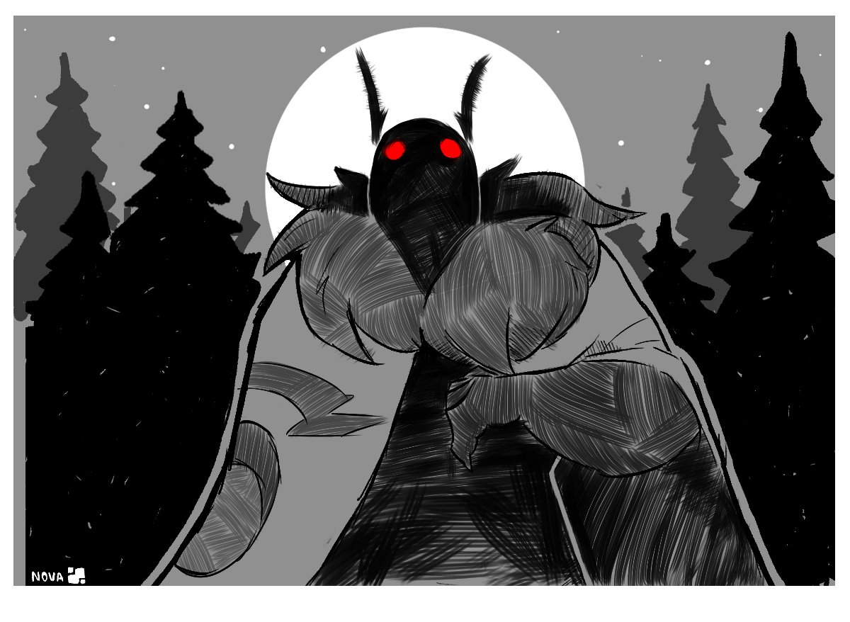 NovaGrowl's tweet photo. El Mothman me ha parecido una de las criaturas más curiosas por misterioso que es que quise hacer esto.
#Mothman #Monster #Cryptide #Críptidos https://t.co/ibNJGhjYZW