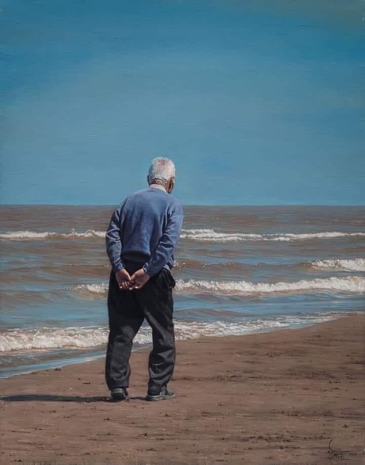 Roberto_Trobajo's tweet photo. “Solo con el mar"
Pintura al óleo creada por el hiperrealista iraní Iman Maleki, nacido en Teherán en 1976 https://t.co/urIdkNLDZi