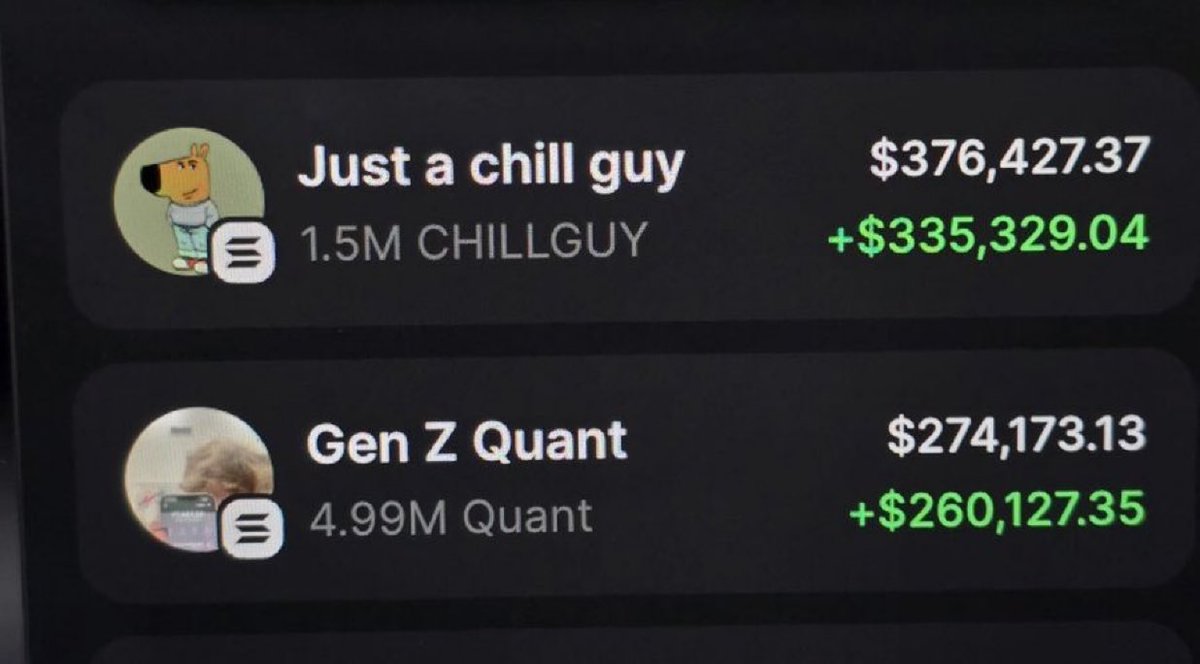 Fcking made $300,000 each from #CHILLGUY and $QUANT in just 48 hours ! 

I will change someone's life sending 100 $SOL (~$95,000) 🫰

Just like, retweet and comment 'done'. 
Random winner in 24hrs.