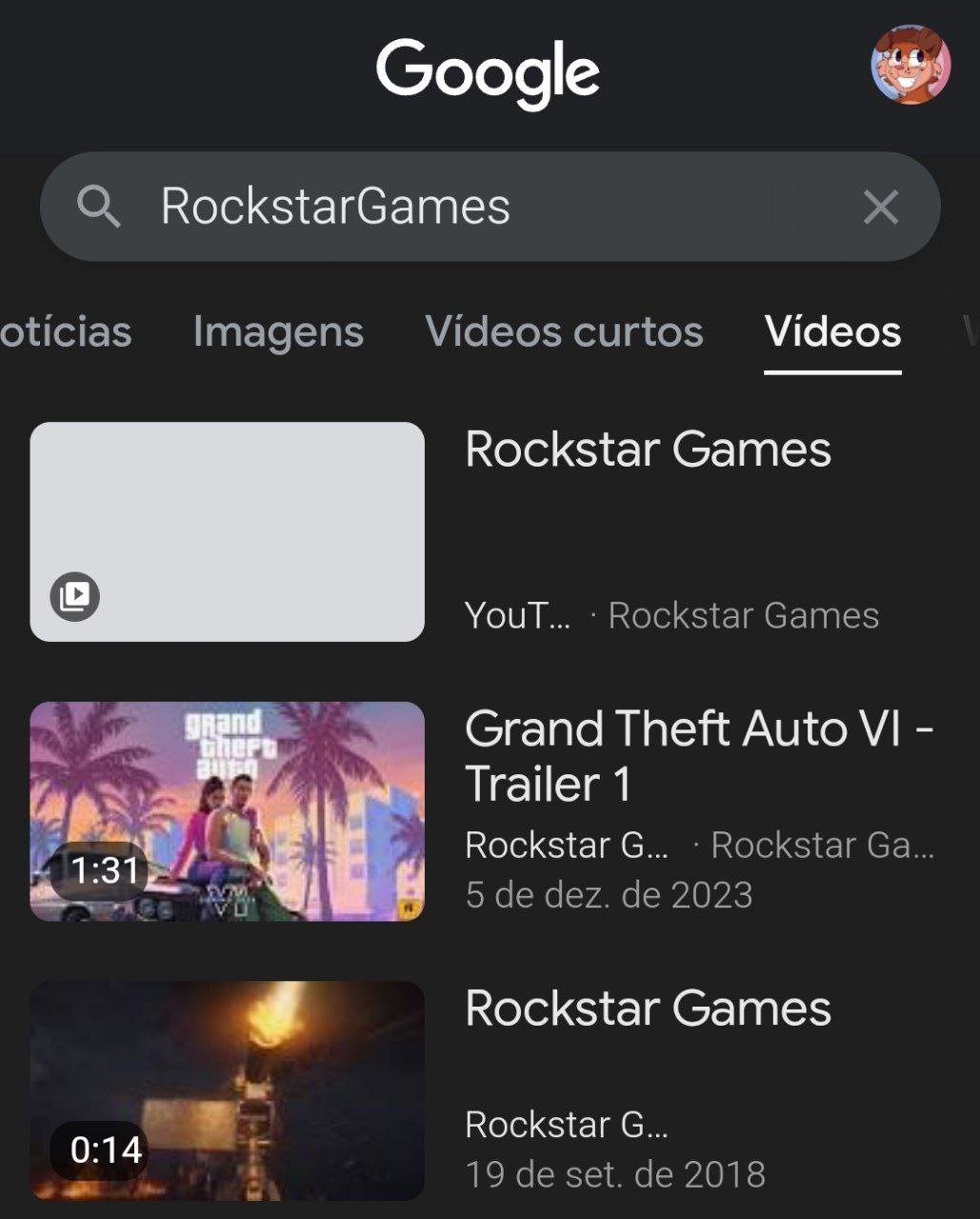 GTA 6 | Fãs descobrem vídeo branco misterioso ao pesquisar "Rockstar Games" no Google