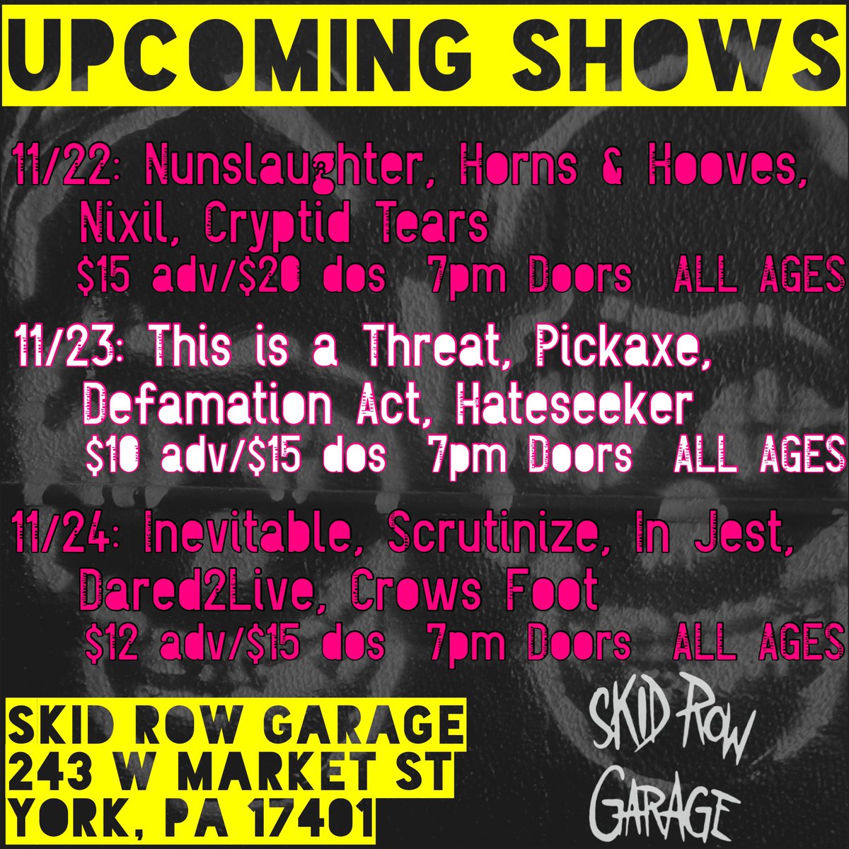 Shows this weekend. Like any of the people on here even matter