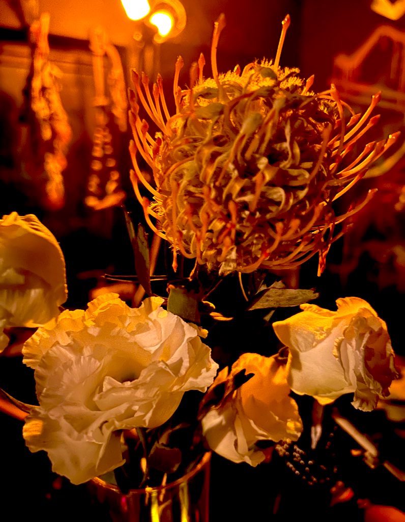 礼拝堂は夜になるとその扉を開きます。

マドリナが居る日は多くの人が祝福を受けに訪れる。

美しい花を一輪供えて行く若い男性が少なくない。

サンタムエルテもきっと喜んで下さるでしょう。

ひと時の安らぎ、談笑、誰も拒む事はしない骸骨聖母の元に集う人々にご加護がありますように。

āmēn