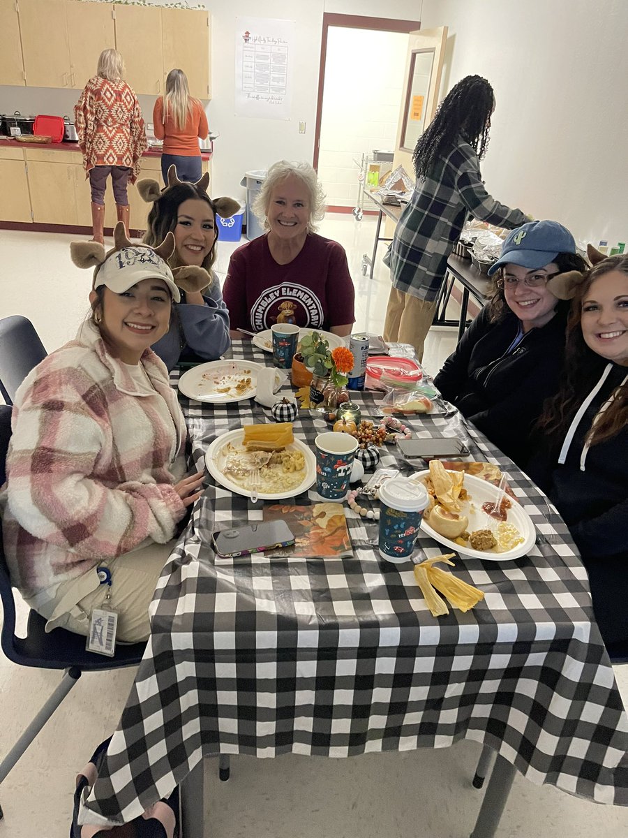 ChumbleyMlissa's tweet photo. Lots of 1sts at Chumbley ES! Had a wonderful day with Coach Alex &amp; our first Bike Rodeo! Our Patrols cheering on their fellow students. Great kids! 
Enjoyed lunch with our 3rd grade team. Chumbley Champions all! “ What if today we are grateful for everything?” @NISD https://t.co/qf33jA05HH