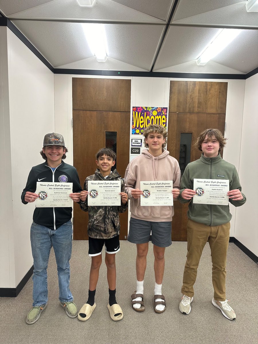 Congratulations to our ICE All Academic Award 
Maddox Toepper 
Kash Goranson 
Micheal Foster 
Nolan Ziman 
Kayden Budimir 
Nick Iwanus