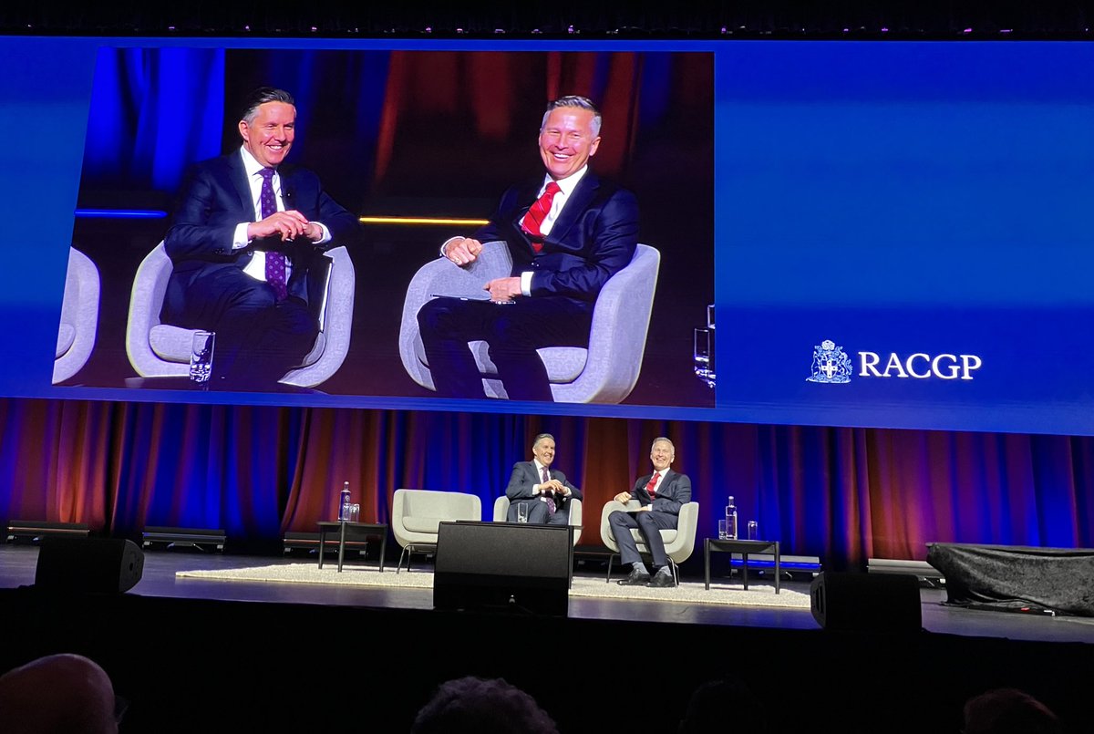 RACGPPresident's tweet image. Honoured to speak with Federal Health Minister @Mark_Butler_MP at Australia’s premier GP conference #GP24