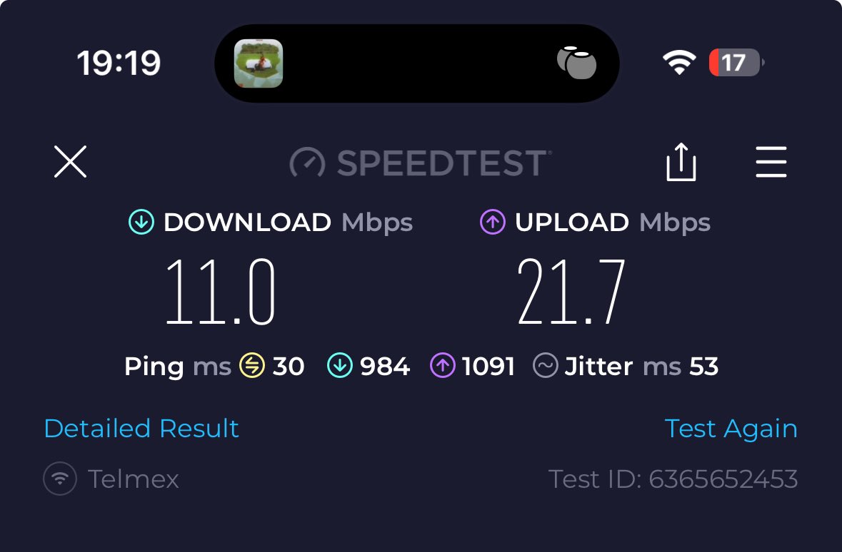 BlacknedHeart's tweet photo. @Telmex tengo vario tiempo ya con variantes en el wifi que me desconecta muy seguido, ahorita la velocidad de subida y bajada está muy por debajo de lo contratado 😡 https://t.co/tezlKGlP4B