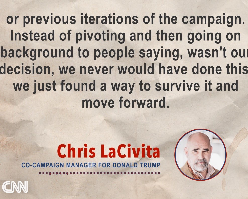 davidaxelrod's tweet photo. I sat down w/Trump campaign co-manager @ChrisLaCivita this week at @UChiPolitics & for #AxeFiles. Here's what he said about his often ummanageable candidate. "I worry about what I can control & he's not one of those things...I went in with eyes open."
Pod:https://t.co/IPmbSFrpbN https://t.co/KDiTKJ8LL1