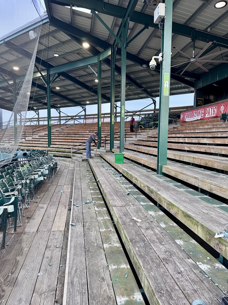 CityDaytona's tweet photo. Over 1,300 grandstand seats have been removed from historic Jackie Robinson Ballpark to make room for new ones. Installation of the new seats is expected to begin by the end of the month. Stay tuned for more updates! #WorldFamousDB #CityDaytonaBeach https://t.co/hJ9Lekh8St