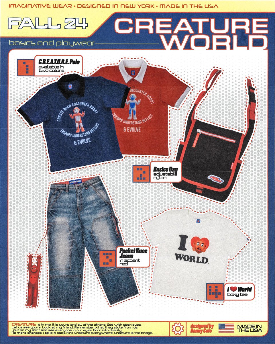 Fall 24 Basics and Playwear
CREATURE.WORLD