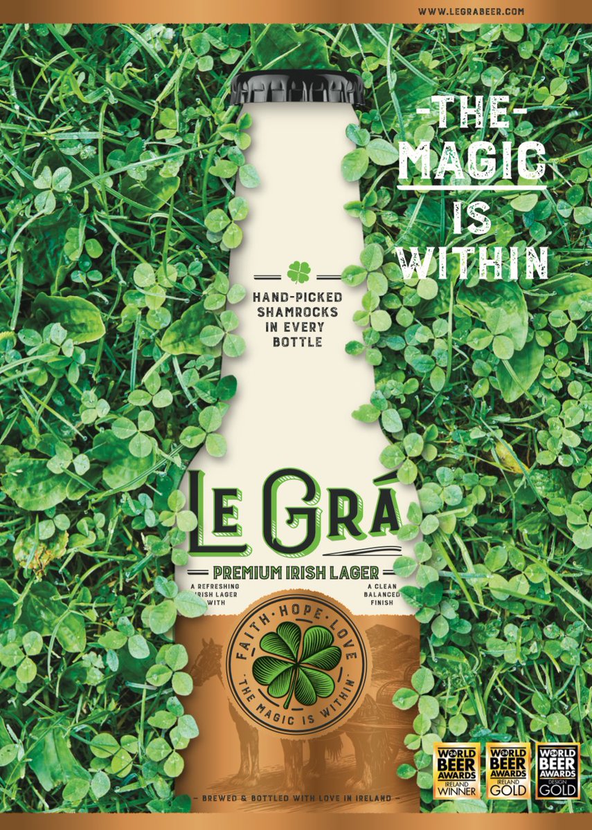 Legrabeer's tweet photo. Remember folks everyone of us have some magic inside of us💚 
We have a that extra bit of Irish magic in every brew 😉 #irishbeer #beer #lager #legra #withLove #Lucky https://t.co/NAjM6jcrHV