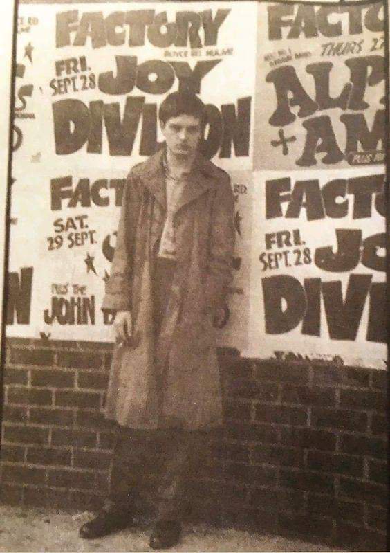Ian Curtis of #JoyDivision photographed by Phil Alderson.