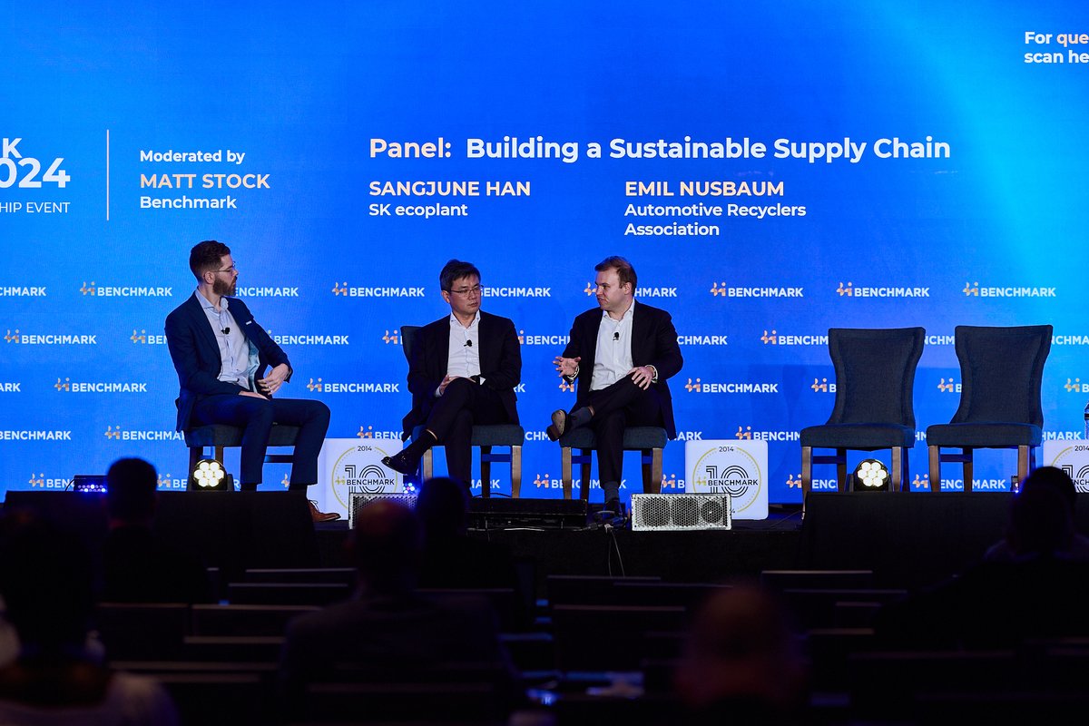 Last week, Emil participated in Benchmark Week 2024 &amp; addressed challenges facing the US in its efforts to recover critical minerals and battery materials. Emil discussed how government policies play a key role in allowing for the recovery and reuse of electric vehicle batteries.