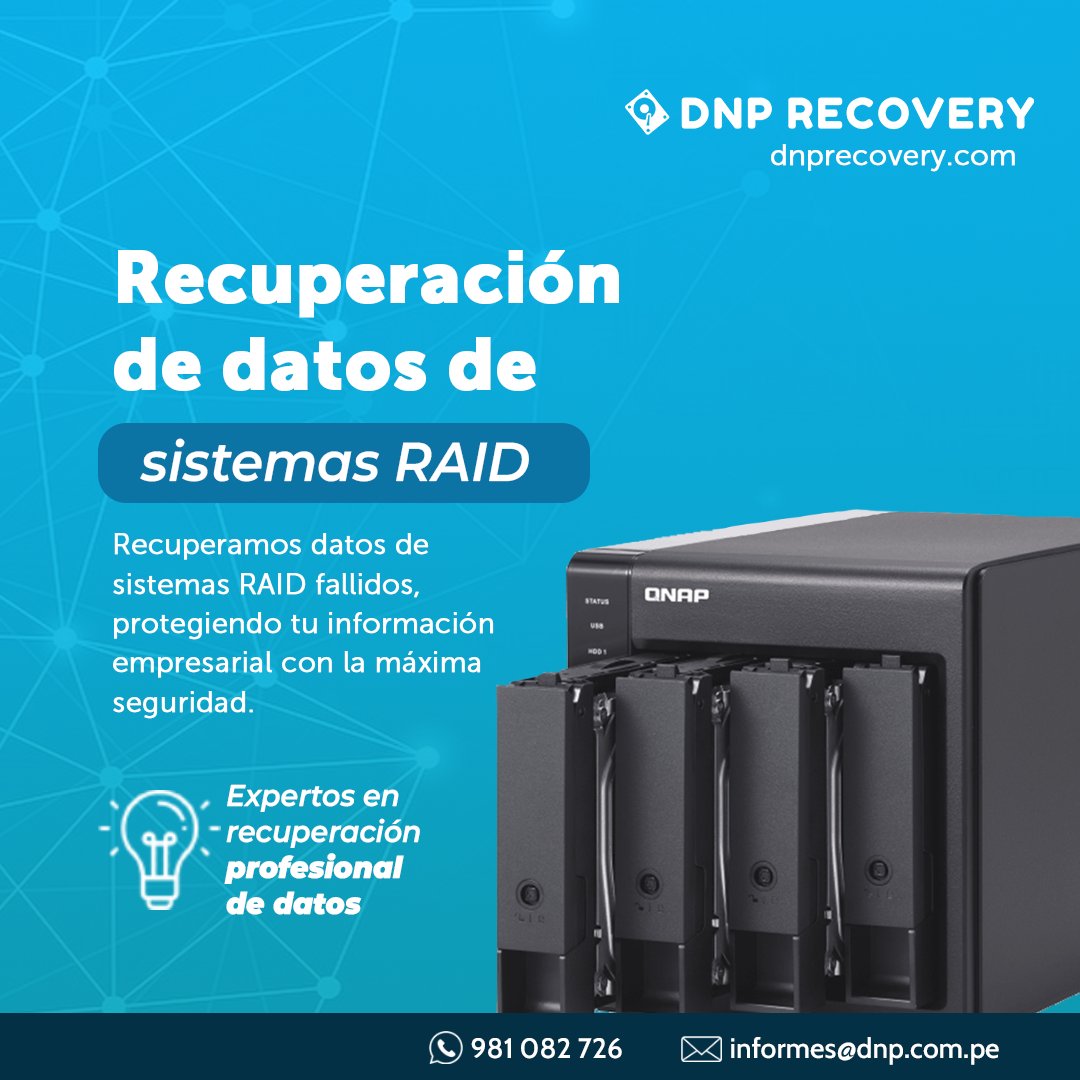 DnpRecovery's tweet photo. Recuperación profesional de datos de sistemas RAID. 
 https://t.co/5L0MsqWWrw
Consultas:

📷 https://t.co/1fu2IB5eOJ

#datarecovery #informacion #recuperaciondedatosenlima #raid #soporte #descuentos #data #recuperaciondedatos #discoduro #recuperaciondediscos #sistemasraid #SSD https://t.co/2LH2LeMP4p