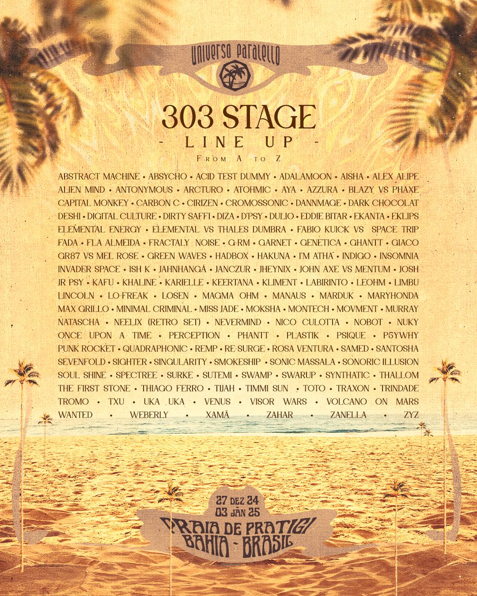I’m beyond excited to announce that I’ll be returning to the incredible Universo Paralello Festival, bringing the vibes to the iconic 303 Stage! Let’s make this year unforgettable. See you on the dance floor! 🖤🏝️

#universoparalello