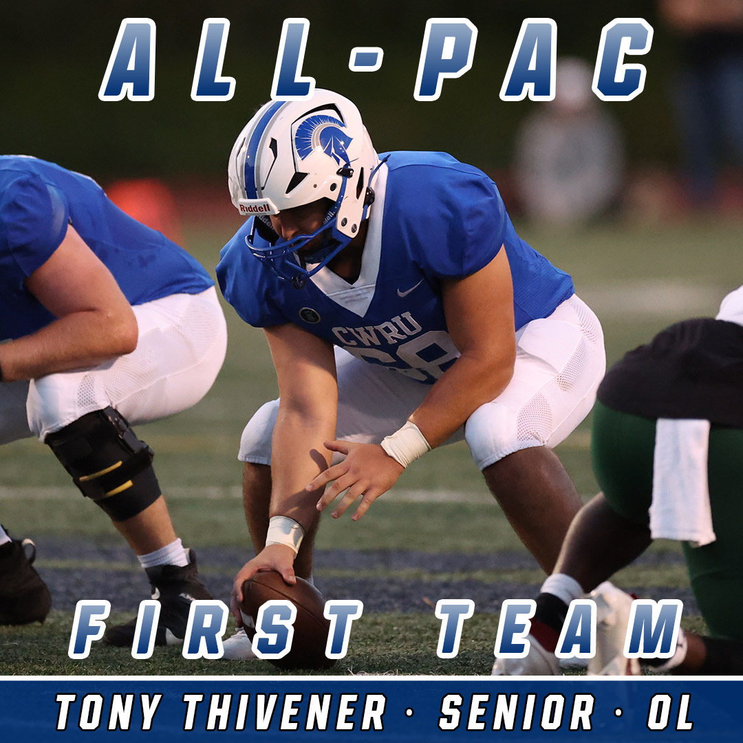 caseathletics's tweet photo. Congratulations to the 15 Spartans who received All-PAC honors following the 2024 Football Season!

First-Team
Tony Thivener, Senior OL
AJ Dudowski, Graduate Student DL

Second-Team
Osi Chukwuocha, Junior DB
Noah Coyne, Senior WR

#CWRU #BlueCWRU #d3fb
(1/5) https://t.co/iNfLgN7ZlF
