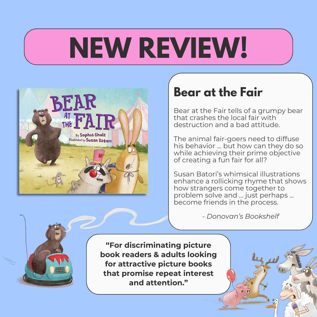 Shout out to Donovan’s Bookshelf for this lovely review of BEAR AT THE FAIR! 🐻🎡⭐️