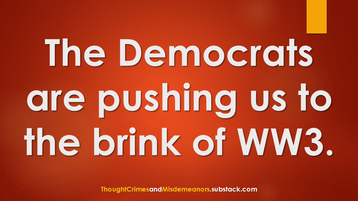 Obviously Joe Biden isn't really in charge, but the military industrial complex is willing to risk nuclear war over the next two months.